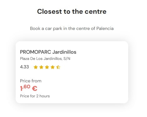 most central parking in Palencia