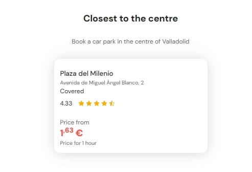 parking le plus central de Valladolid parking le plus central de Valladolid