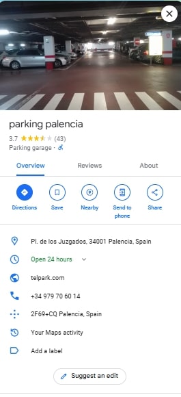 parking palencia