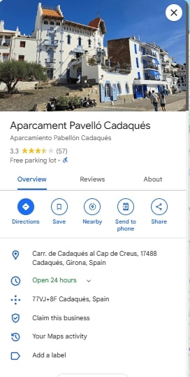 Aparcament Pavello Cadaques