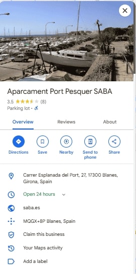 Aparcament Port Pesquer SABA