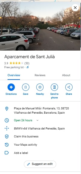 Aparcament de Sant Julia