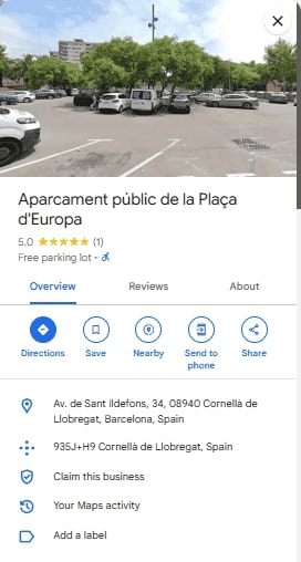 Aparcament public de la Placa dEuropa