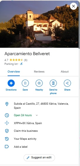 Aparcamiento Bellveret