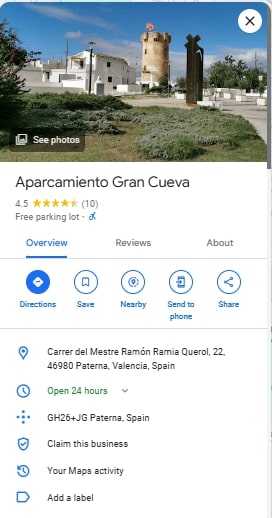 Aparcamiento Gran Cueva