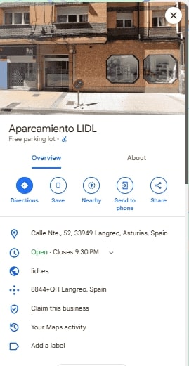 Aparcamiento LIDL