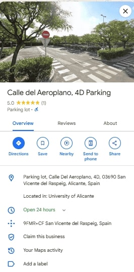 Calle del Aeroplano 4D Parking