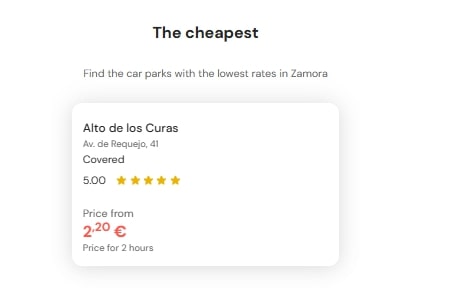 Cheapest Parking in Zamora