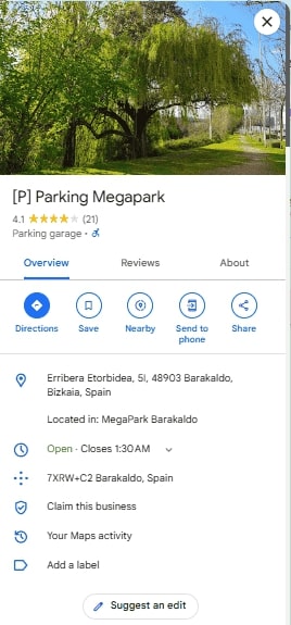 P Parking Megapark