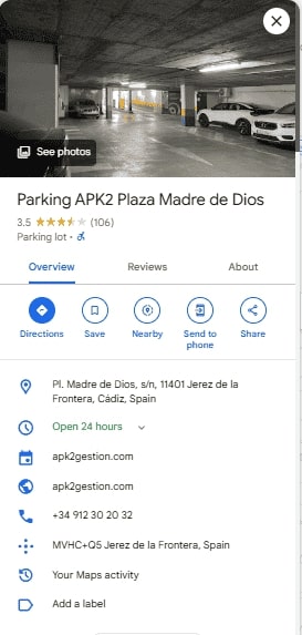 Parking APK2 Plaza Madre de Dios