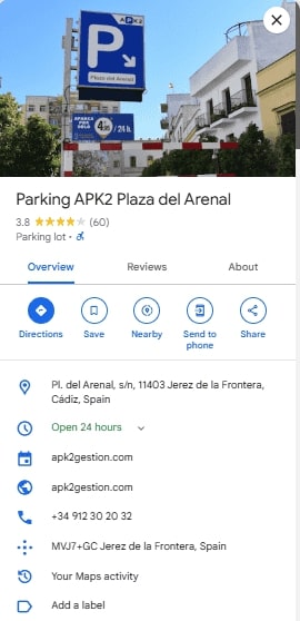 Parking APK2 Plaza del Arenal