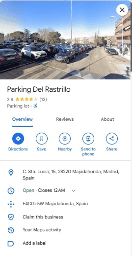 Parking Del Rastrillo