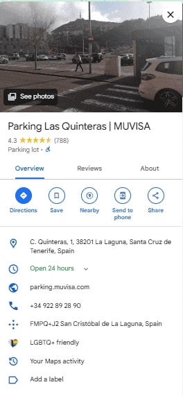 Parking Las Quinteras MUVISA