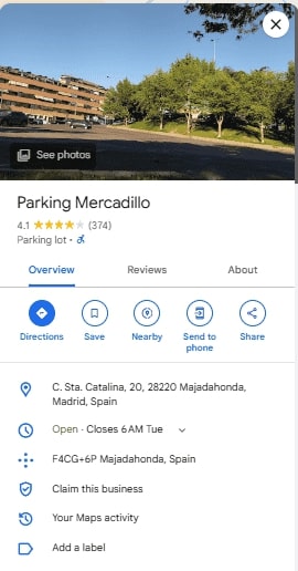 Parking Mercadillo
