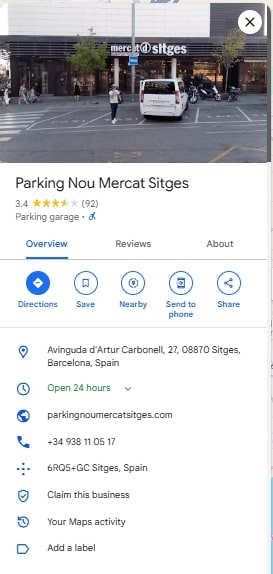 Parking Nou Mercat Sitges