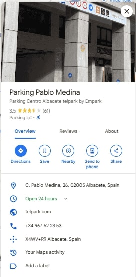 Parking Pablo Medina