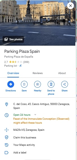 Parking Plaza Spain