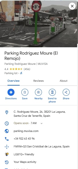 Parking Rodríguez Moure El Remojo