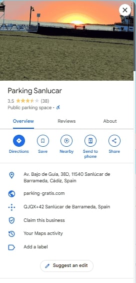 Parking Sanlucar