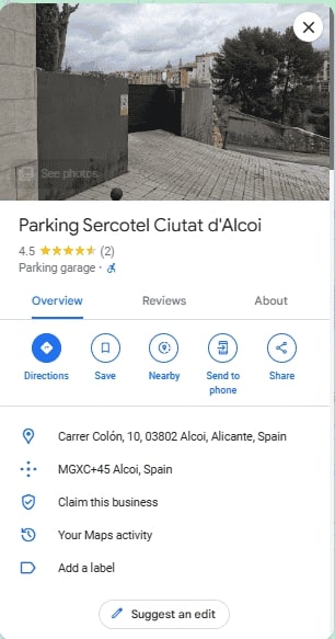 Parking Sercotel Ciutat dAlcoi