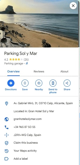 Parking Sol y Mar