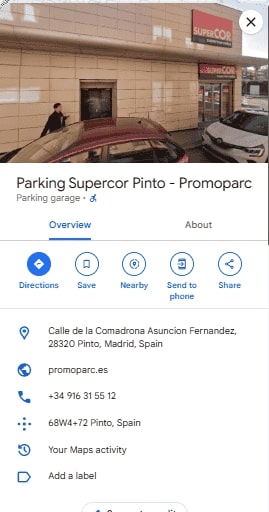 Parking Supercor Pinto Promoparc