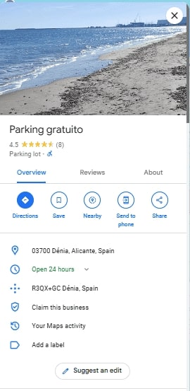 Parking gratuito