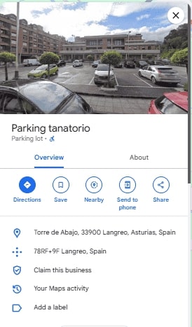Parking tanatorio