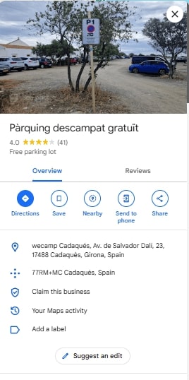 Parquing descampat gratuit