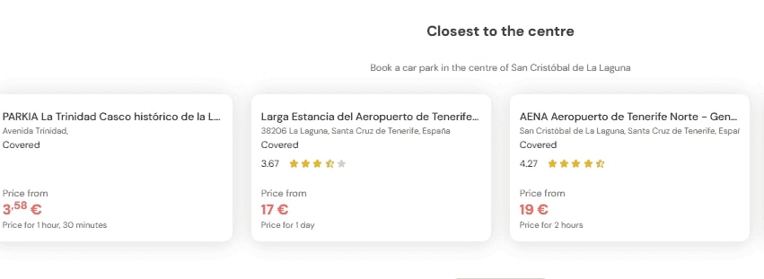 parking le plus central de San Cristobal de La Laguna