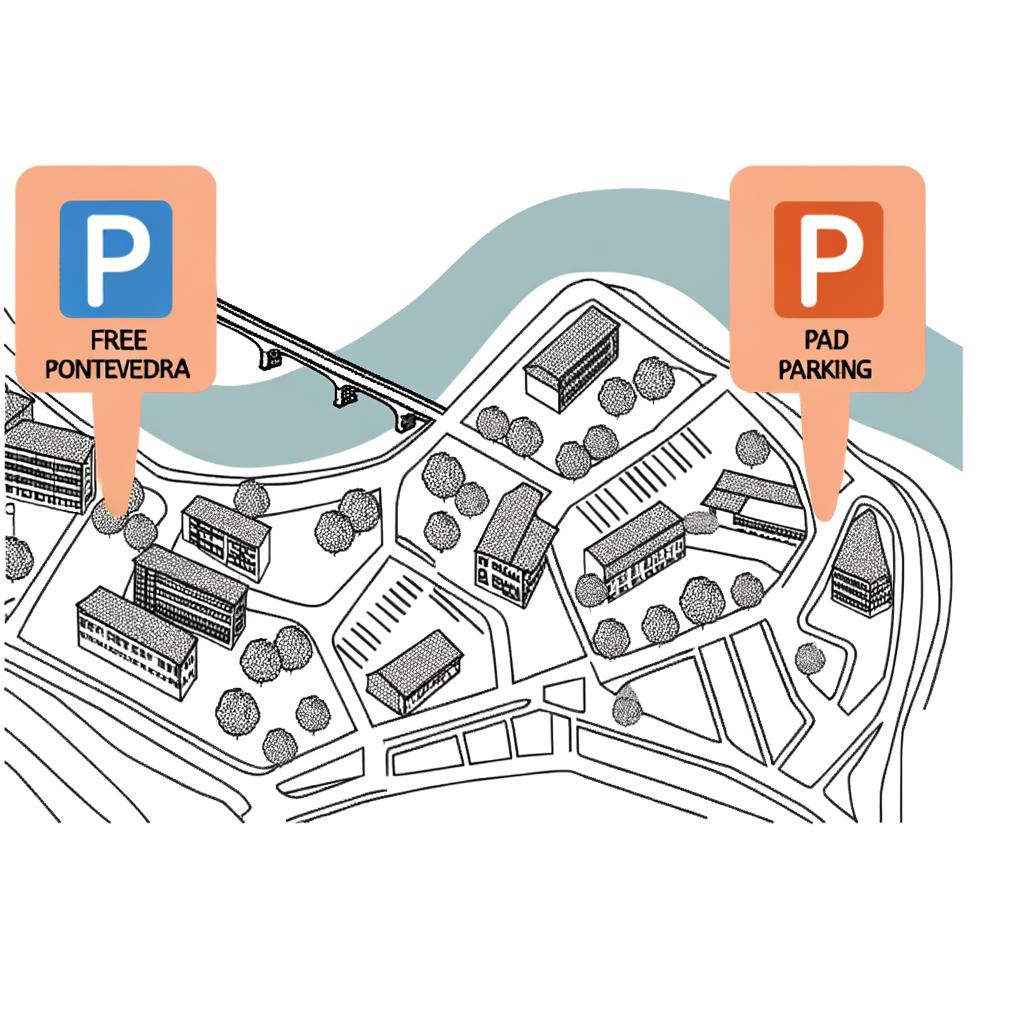 Pontevedra city view