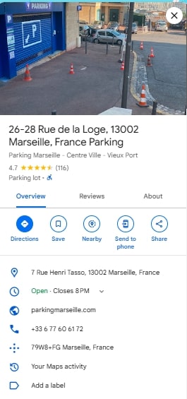 26 28 Rue de la Loge 13002 Marseille France Parking