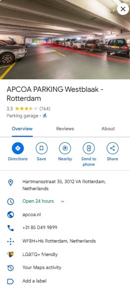 APCOA PARKING Westblaak Rotterdam