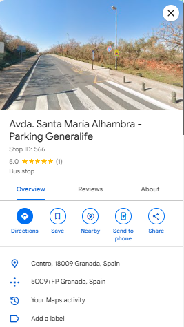 Avda. Santa Maria Alhambra Parking Generalife