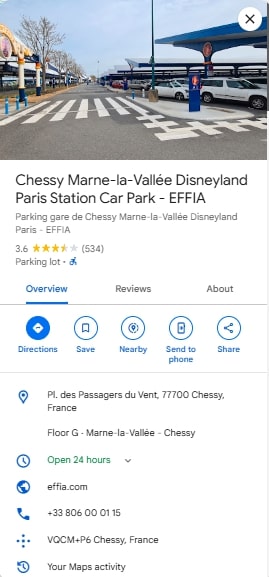Chessy Marne la Vallee Disneyland Paris Station Car Park EFFIA