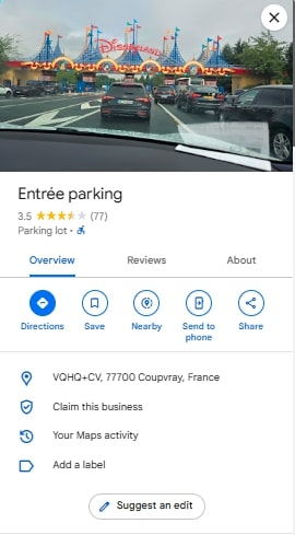 Entree parking