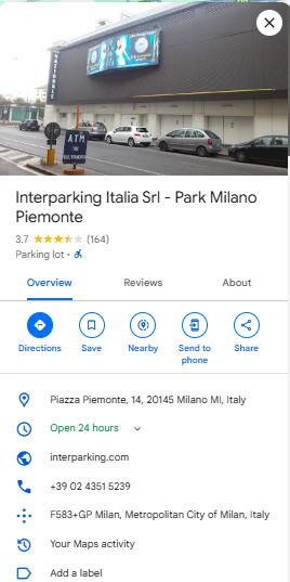 Interparking Italia Srl Park Milano Piemonte Interparking Italia Srl Park Milano Piemonte