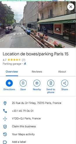 Location de boxesparking Paris 15