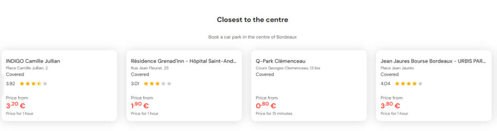 Most Central Parking in Bordeaux