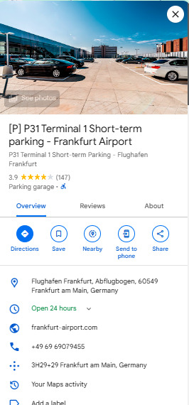 P P31 Terminal 1 Short term parking Frankfurt Airport