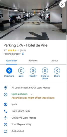 Parking LPA Hotel de Ville