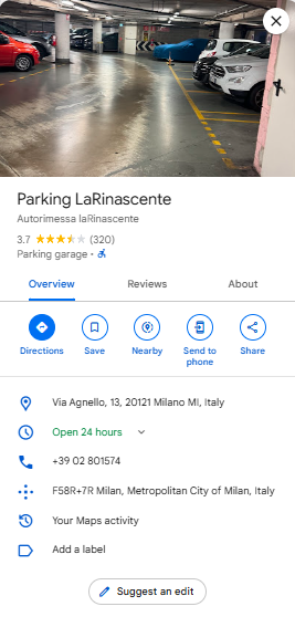 Parking LaRinascente Parking LaRinascente