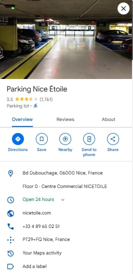 Parking Nice Etoile