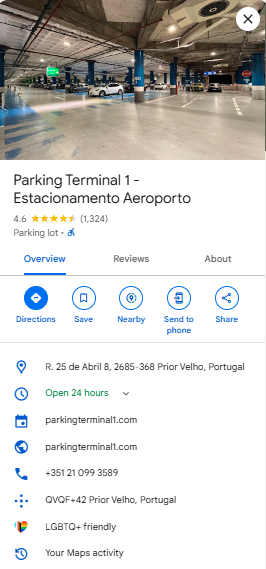 Parking Terminal 1 Estacionamento Aeroporto