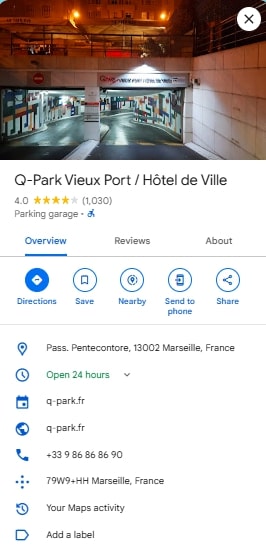 Q Park Vieux Port Hotel de Ville