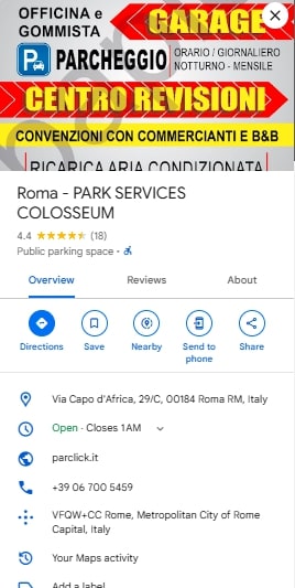 Roma PARK SERVICES COLOSSEUM