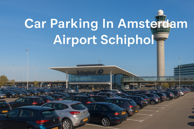 car parking in Amsterdam Airport Schiphol