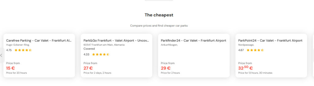 cheapest parking at frankfurt airport