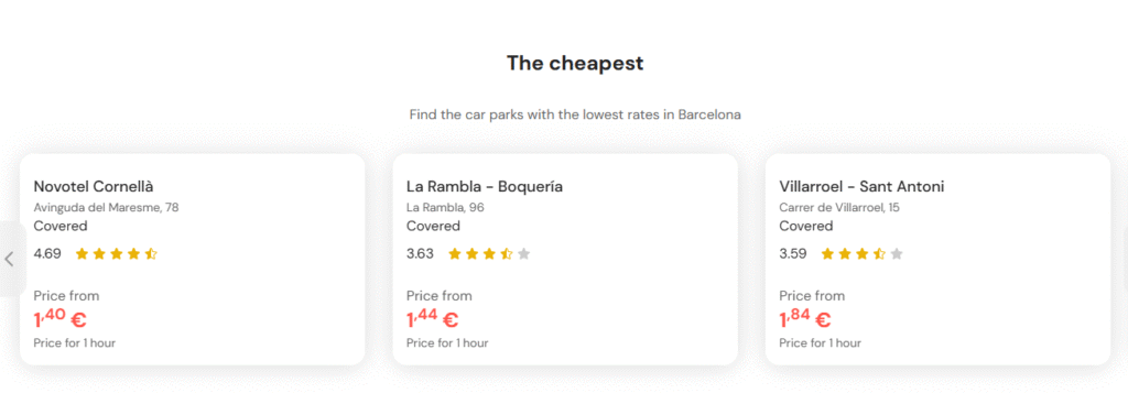 cheapest parking in Porto