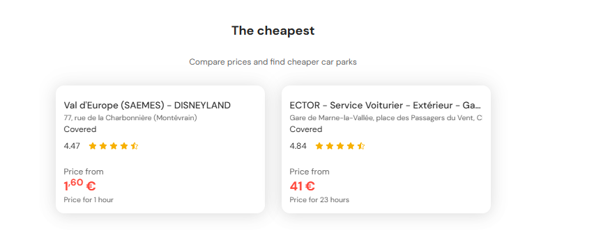 cheapest parking in disneyland paris
